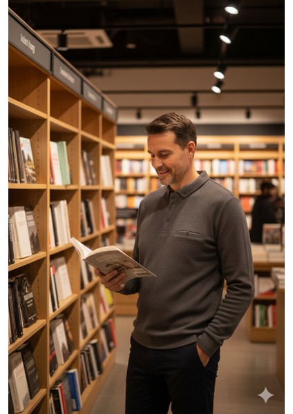 Erkek Kışlık Kazak Polo Yaka Oxford Fleto Cepli Dokulu Rahat Kesim Tam Kalıp indirimleri