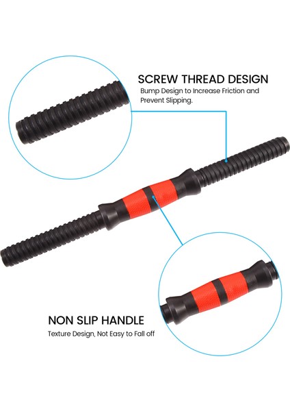 Ayarlanabilir Dambıl Ağırlık Seti Halter Kaldırma - 2 x 15.74 Inç Çubuk ve 1 x 15.74 Inç Bağlantı Çubukları Spor Salonu Için (Yurt Dışından) fırsatları