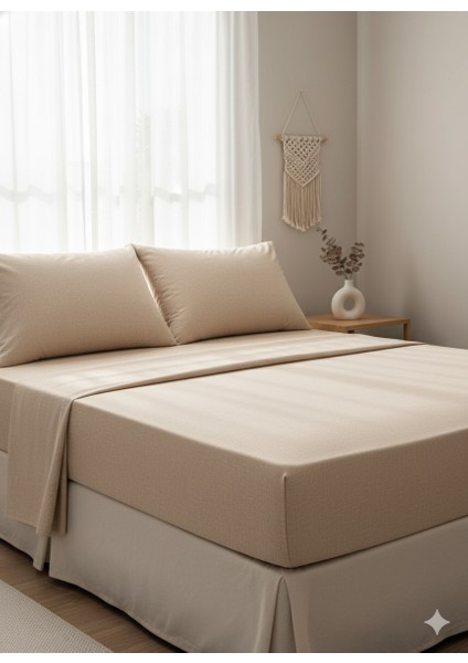 Lastikli Çift Kişilik Çarşaf Takımı (2 Adet 50X70 Yastık Kılıfı)