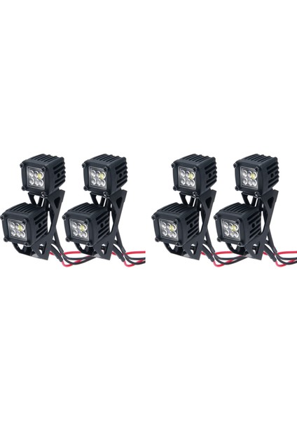4x Modifiye Far Spotları Araba Üst Işıkları Eksenel SCX10 Jeep Traxxas Trx4 Trx6 1/10 Için Tampon Işıkları (Yurt Dışından)