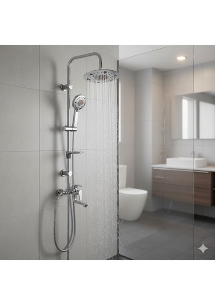 Armoni Robot Duş Seti - Lüks Yağmurlama Tepe Duşu ve Ayarlanabilir Konfor