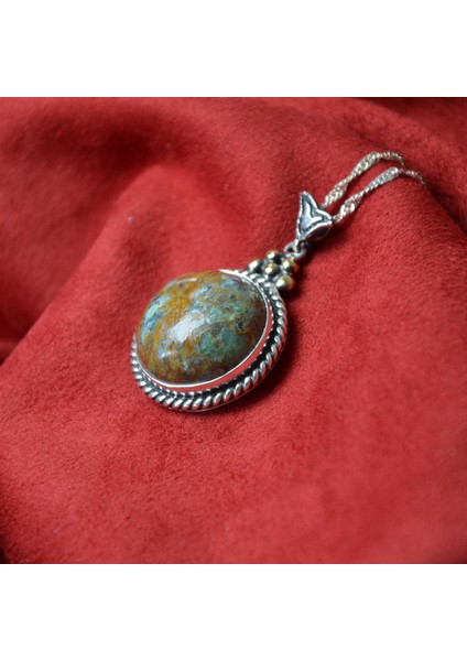 Dolunay Gümüş Çerçeve Zümrüt Kadın Kolye fiyatları