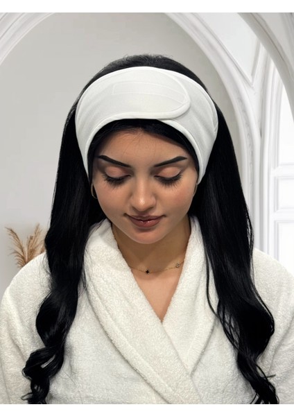 Saç Bandı,makyaj,sporcu,spa,hamam Bandı Unisex Cırtlı ve Biyeli