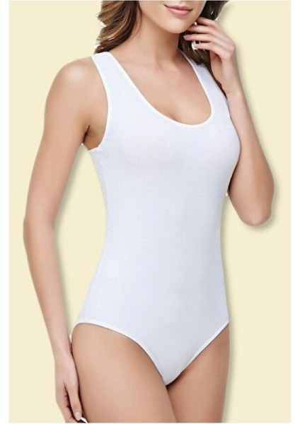 Tutku 5'li Kalın Askılı Çıtçıtlı (Kancalı) Kadın Body - Atlet