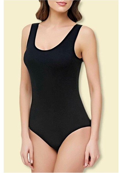 Tutku 4'lü Kalın Askılı Çıtçıtlı (Kancalı) Kadın Body - Atlet