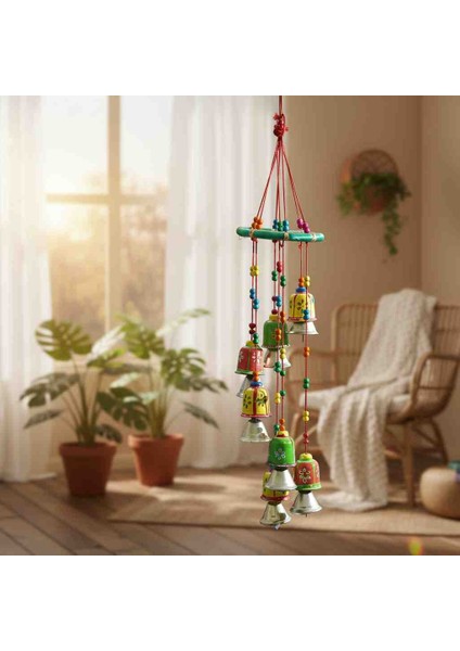 Renkli Çiçek Desenli El Yapımı Rüzgar Çanı Pozitif Enerji, Estetik Dekor ve Feng Shui Koruma Bir Arada Hediyelik Asmalı Aksesuar fiyatları