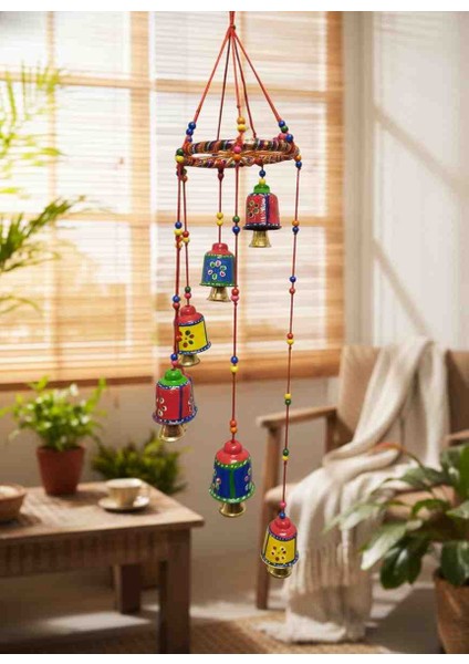 Renkli Çiçek Desenli El Yapımı Rüzgar Çanı Pozitif Enerji, Estetik Dekor ve Feng Shui Koruma Bir Arada Hediyelik Asmalı Aksesuar fırsatları