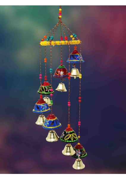 Renkli Çiçek Desenli El Yapımı Rüzgar Çanı Pozitif Enerji, Estetik Dekor ve Feng Shui Koruma Bir Arada Hediyelik Asmalı Aksesuar indirimleri