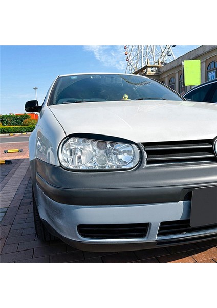 Vw Golf4 Mk4 Iv Için 1997-2005 Parlak Siyah Ön Far Kapağı Garnitür Strip Kaş Kapak Döşeme Sticker (Yurt Dışından) fiyatları