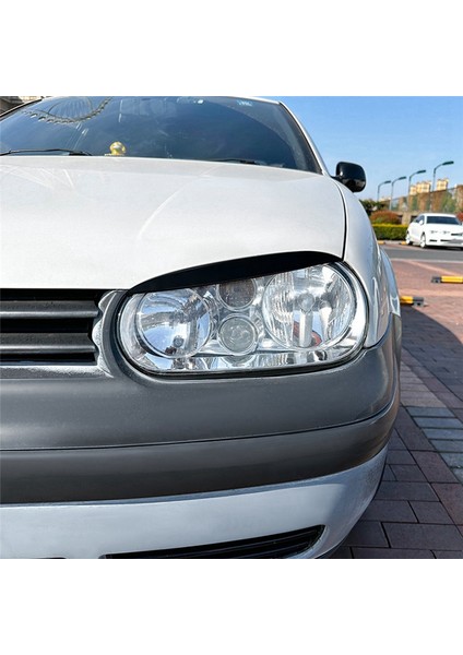 Vw Golf4 Mk4 Iv Için 1997-2005 Parlak Siyah Ön Far Kapağı Garnitür Strip Kaş Kapak Döşeme Sticker (Yurt Dışından) modelleri
