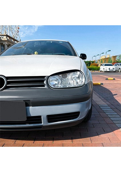 Vw Golf4 Mk4 Iv Için 1997-2005 Parlak Siyah Ön Far Kapağı Garnitür Strip Kaş Kapak Döşeme Sticker (Yurt Dışından) indirimleri
