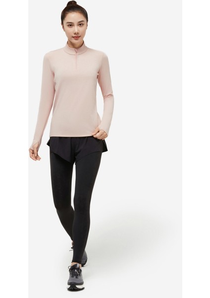 Kalenji Kadın Uzun Kollu Koşu Tişörtü - Pembe Kuvars - Kiprun Run 100 Warm fiyatları