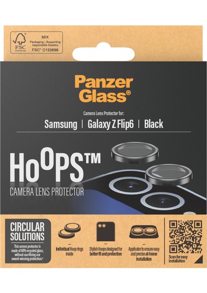 Hoops Samsung Galaxy Z Flip6 Siyah Kamera Lens Koruyucu modelleri