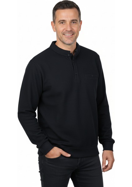 Erkek Kışlık Kazak Polo Yaka Oxford Fleto Cepli Dokulu Rahat Kesim Tam Kalıp fırsatları