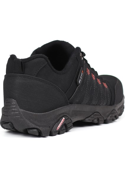 Erkek Siyah Kırmızı Outdoor Trekking Ayakkabı Kaymaz Taban Suya Dayanıklı Hafif Rahat Günlük Yürüyüş ve Dağ Spor Ayakkabısı indirimleri