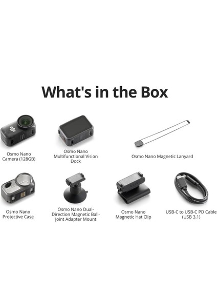 Djı Osmo Nano Standart Combo Aksiyon Kamera (128GB) - Distribütör Garantili