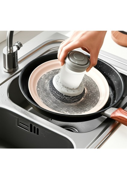 Deterjan Hazneli Telli Bulaşık Fırçası 2'li Telli Set Pratik Pompalı