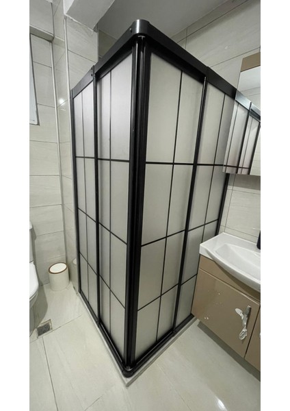 Siyah Profil Karolaj Desen Mika Duşakabin Köşe fiyatları