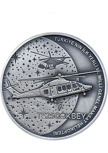 Gökbey Helikopter Gümüş Sikke Coin