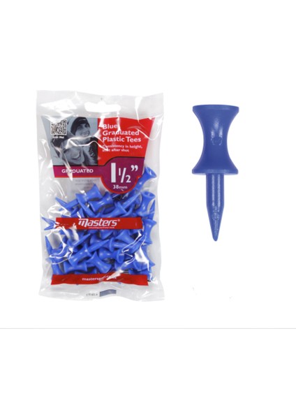 Golf Dereceli Plastik Tee 1/2 38MM 30 Lu Mavi