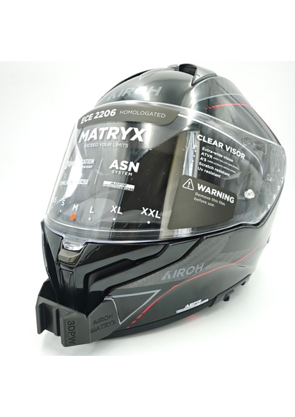 Airoh Matryx Kask uyumlu chinmount aksiyon kamera çene bağlantı aparatı seti