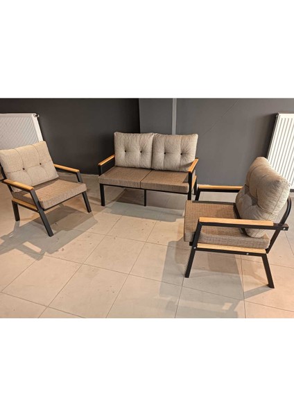 Serdem-(Ester)-2+1+1 Bahçe Balkon Mobilyası Koltuk Capicino-Kazayağı