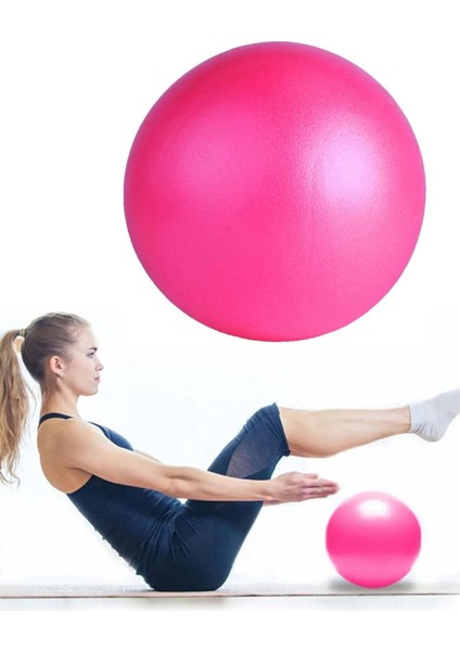 Pilates Topu 25 cm Dura Strong Pilates Topu Deluxe Egzersiz Denge Topu Plates Ball Pembe