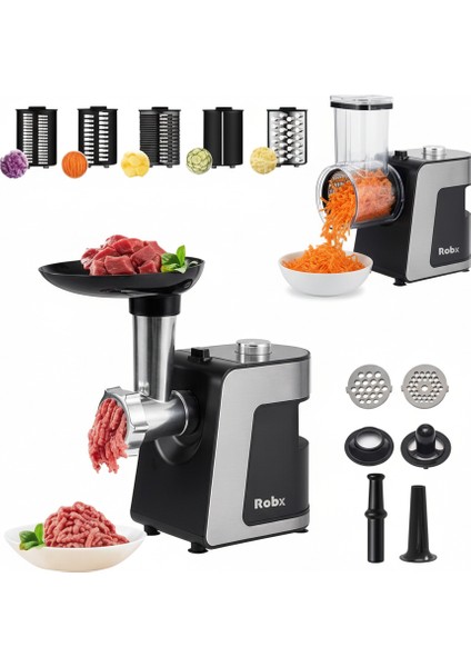 R10 Çok Fonksiyonlu Içli Köfte Sosis Yapma & Salata Peynir Doğrama Rondo Makinası