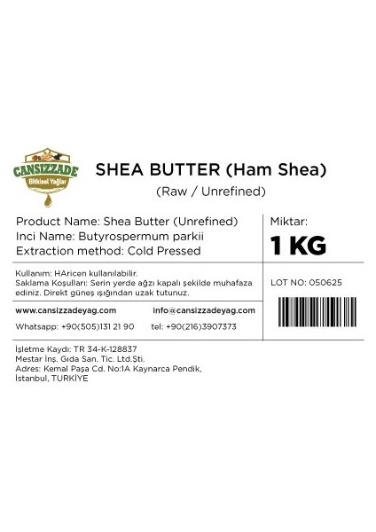Ham Shea Yağı- Raw Shea Butter 1 kg modelleri