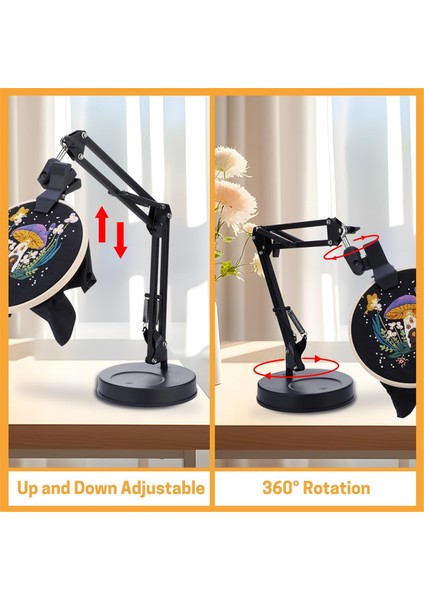 Nakış Çember Standı, Ayarlanabilir Nakış Çember Standı, Katlanabilir Metal Nakış Standı, 360 Derece Rotasyon (Yurt Dışından) modelleri