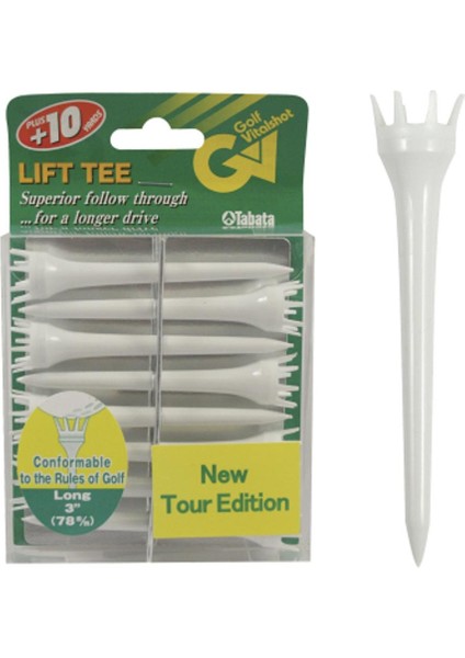 Golf Vitalshot 78MM 8'li Tee Long Beyaz