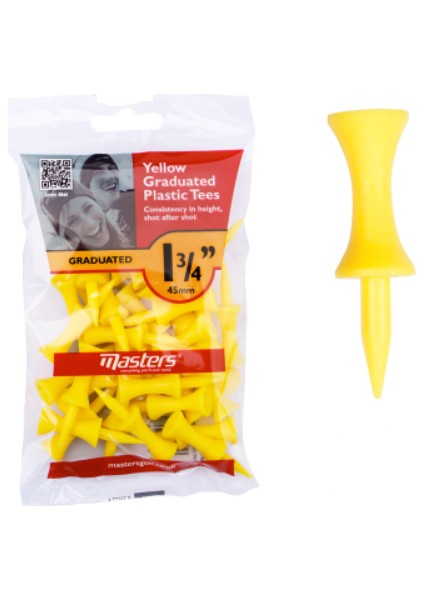 Golf Dereceli Plastik Tee 3/4 45MM 30 Lu Sarı