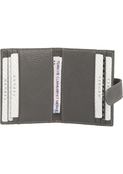 Gri Hakiki Deri Erkek Kredi Kartlık - S1KK00001617-G35