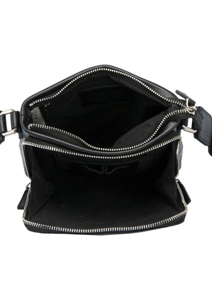 Siyah Hakiki Deri Erkek Çapraz Askılı Çanta - S1AC00021403-A6F fiyatları