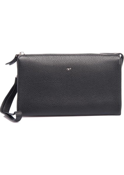 Siyah Hakiki Deri Erkek Portföy Çantası - S1PC00021240-A6F