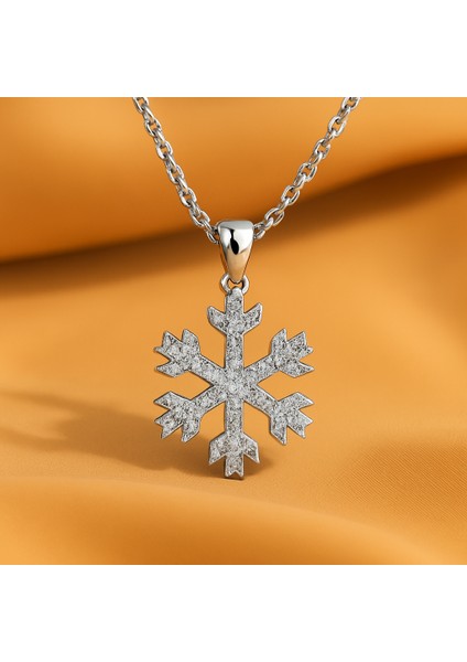 Pırlanta Kar Tanesi Kolye