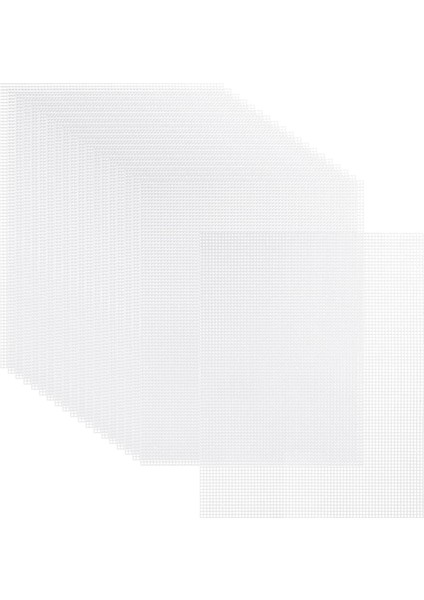 20 Yaprak Plastik Tuval, 13X10.2 Inç 7ct Nakış Çapraz Dikiş Örgü Sayfaları Için Şeffaf Plastik Örgü Tuval Tabakaları (Yurt Dışından)