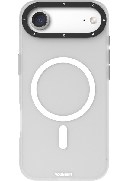 iPhone 17 Air Uyumlu Kılıf M-Safe Şarj Özellikli Youngkit Hidden Sand Serisi Kapak Beyaz fiyatları