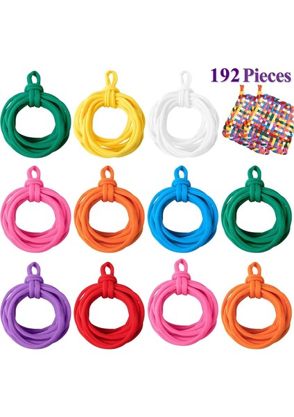 192 Parça Tezgah Potholder Döngüleri Dokuma Dokunma Döngüleri Dokuma Zanaat Döngüleri Dıy El Sanatları Malzemeleri Için Birden Fazla Renkli (Yurt Dışından) indirimleri