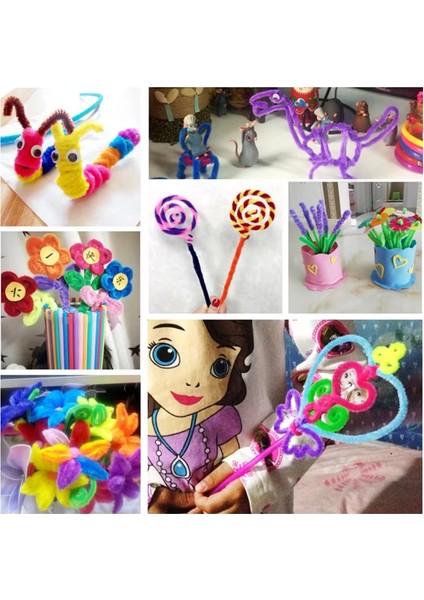 Renkli Boru Hattı Temizleyici Oyuncak El Yapımı Diy Twist Stick Educational Twist Sopa Renk Saç Kök Üstleri (Yurt Dışından) fiyatları
