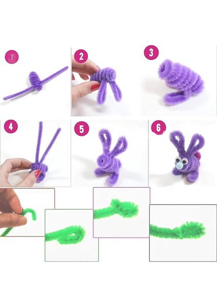 Renkli Boru Hattı Temizleyici Oyuncak El Yapımı Diy Twist Stick Educational Twist Sopa Renk Saç Kök Üstleri (Yurt Dışından) modelleri