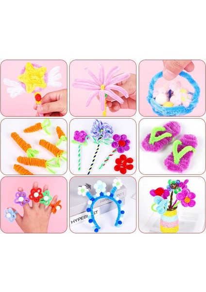 Renkli Boru Hattı Temizleyici Oyuncak El Yapımı Diy Twist Stick Educational Twist Sopa Renk Saç Kök Üstleri (Yurt Dışından) indirimleri