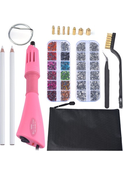 Sıcak Düzeltme Rhinestones Set Sıcak Düzeltme Aplikatör Sıcak Düzeltme Kristal Cam Rhinestone Demir-On Wand Eu Fiş (Yurt Dışından)
