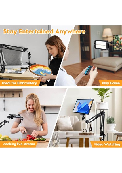 Ayarlanabilir Nakış Çember Stand 3&#39;te 1 Hoop/tablet/telefon Tutucu 360 ° Rotasyon, Iğne Sanat Çerçevesi ile Masaüstü Standı (Yurt Dışından) fırsatları