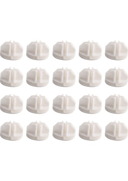 Tel Küp Depolama Rafları (Beyaz) Için 20 Pcs Izgara Küp Konektörü Abs Konsökleri (Yurt Dışından)