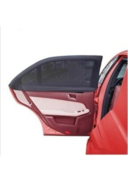 Araba Oto Yan Cam Güneşlik 2 Adet Lastikli Siyah Renk Tüm Binek Araçlara Uyumlu