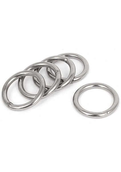 40MM x 5mm Paslanmaz Çelik Dokuma Çöplük Kaynaklı O Halkalar 5 Pcs (Yurt Dışından)