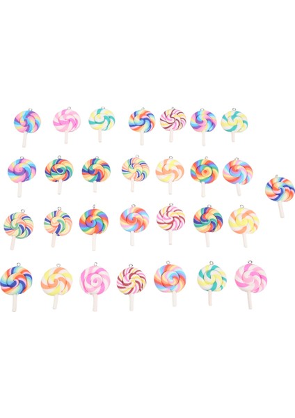 Renkli Lollipops Kil Kolye Şeker Lolipop Dıy El Yapımı El Sanatları (30 Adet) (Yurt Dışından) fiyatları