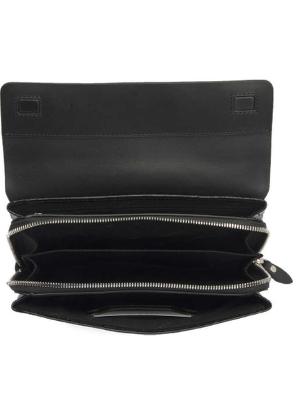 Siyah Hakiki Deri Erkek El Çantası - S1PC00021383-M3A