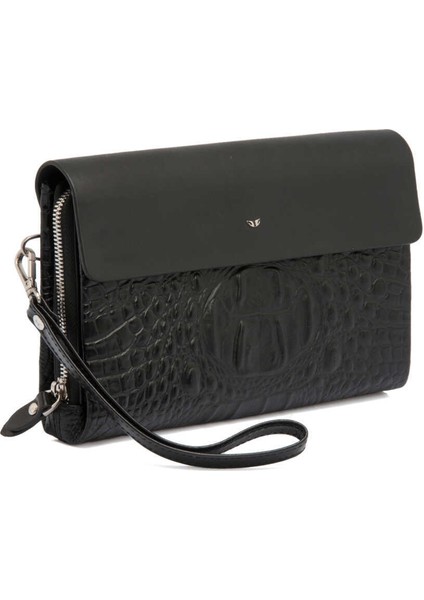 Siyah Hakiki Deri Erkek El Çantası - S1PC00021383-M3A